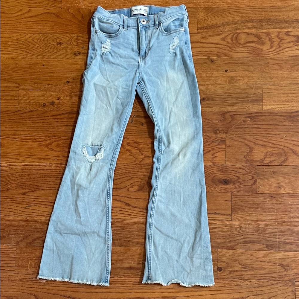 Abercrombie Kids Sky Blue Wide Leg Jeans